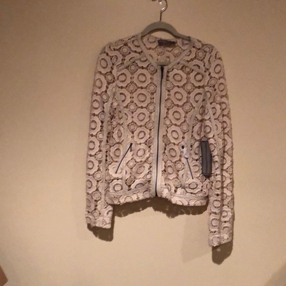Bagatelle Leather and lace jacket